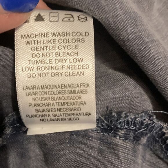 Love 8 blue snap shirt, size large, good used condition - Picture 10 of 11